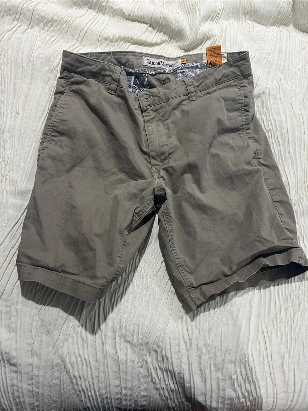 Tailor Vintage Men's Olive Gray Cargo Shorts